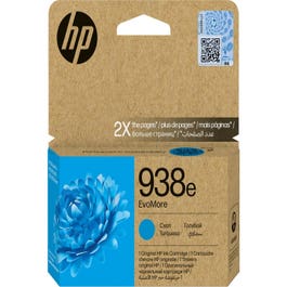 HP 938e EvoMore Cyan Original Ink Cartridge (4S6X9PE)